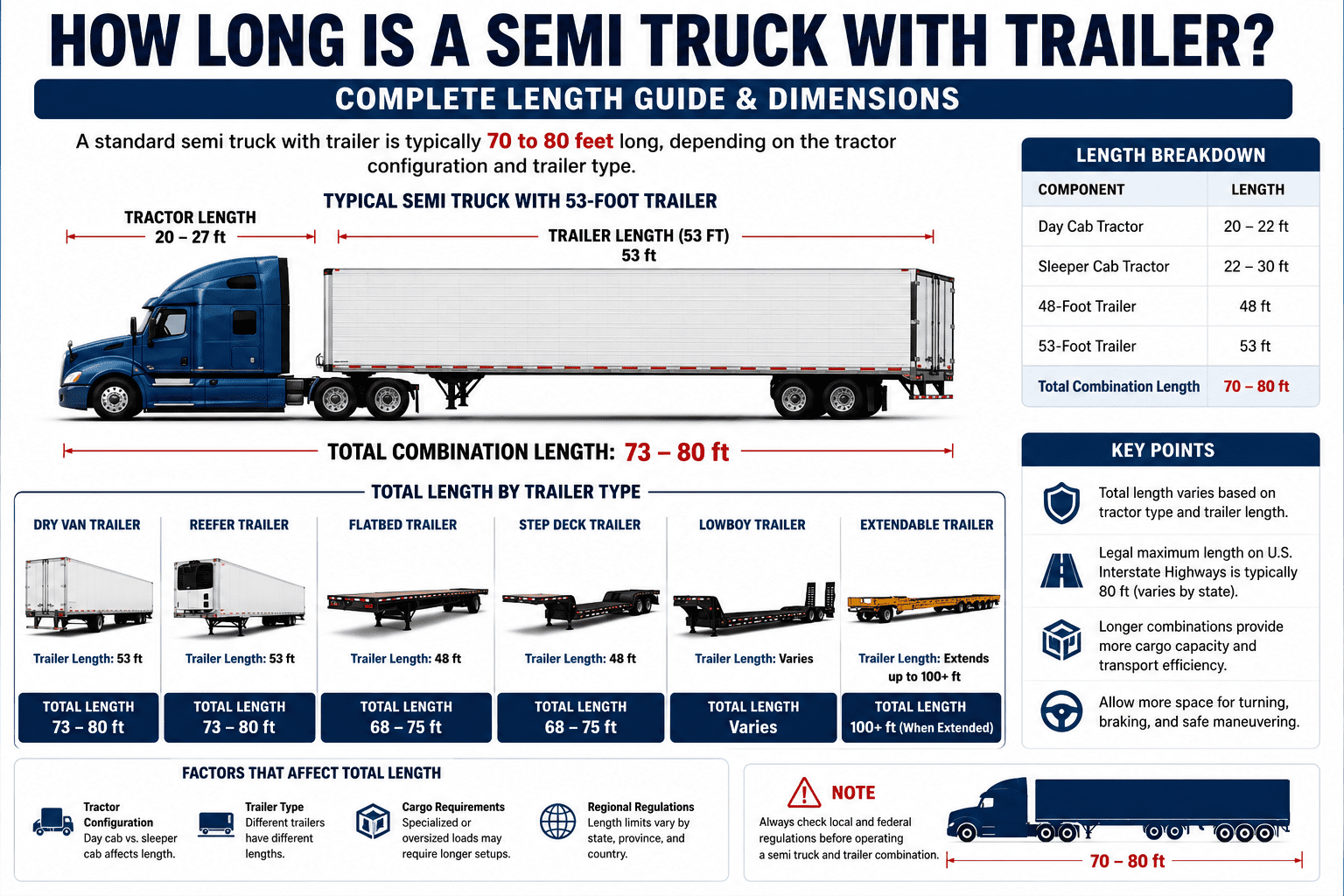 How Long Is a Semi Truck With Trailer? Complete Length Guide