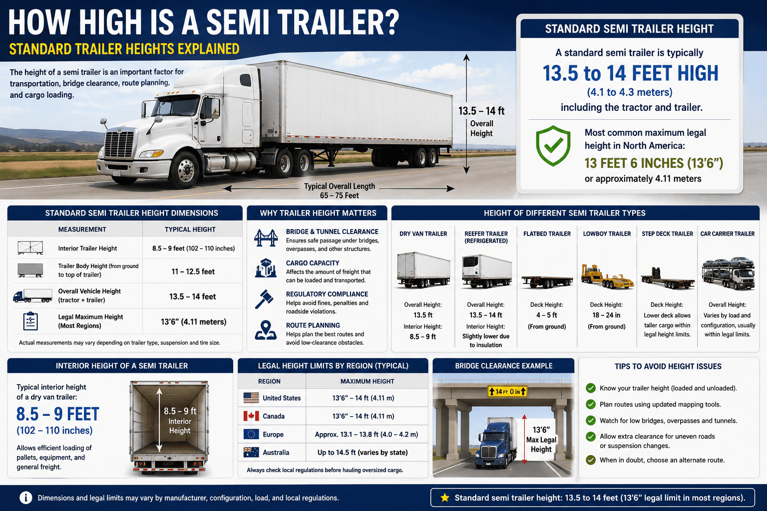 How High Is a Semi Trailer? Standard Trailer Heights Explained