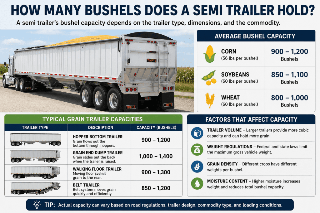 How Many Bushels Does a Semi Trailer Hold?