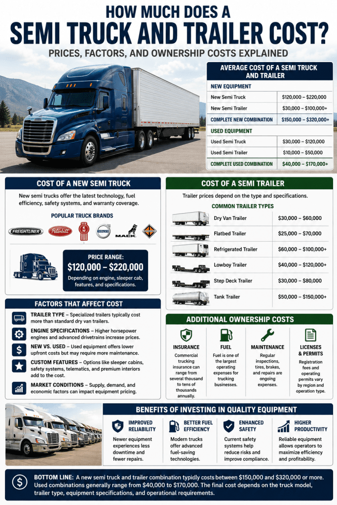 How Much Does a Semi Truck and Trailer Cost?
