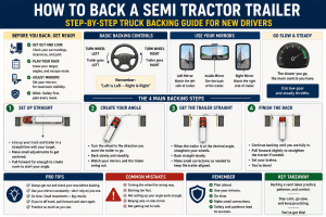 How to back a semi tractor trailer