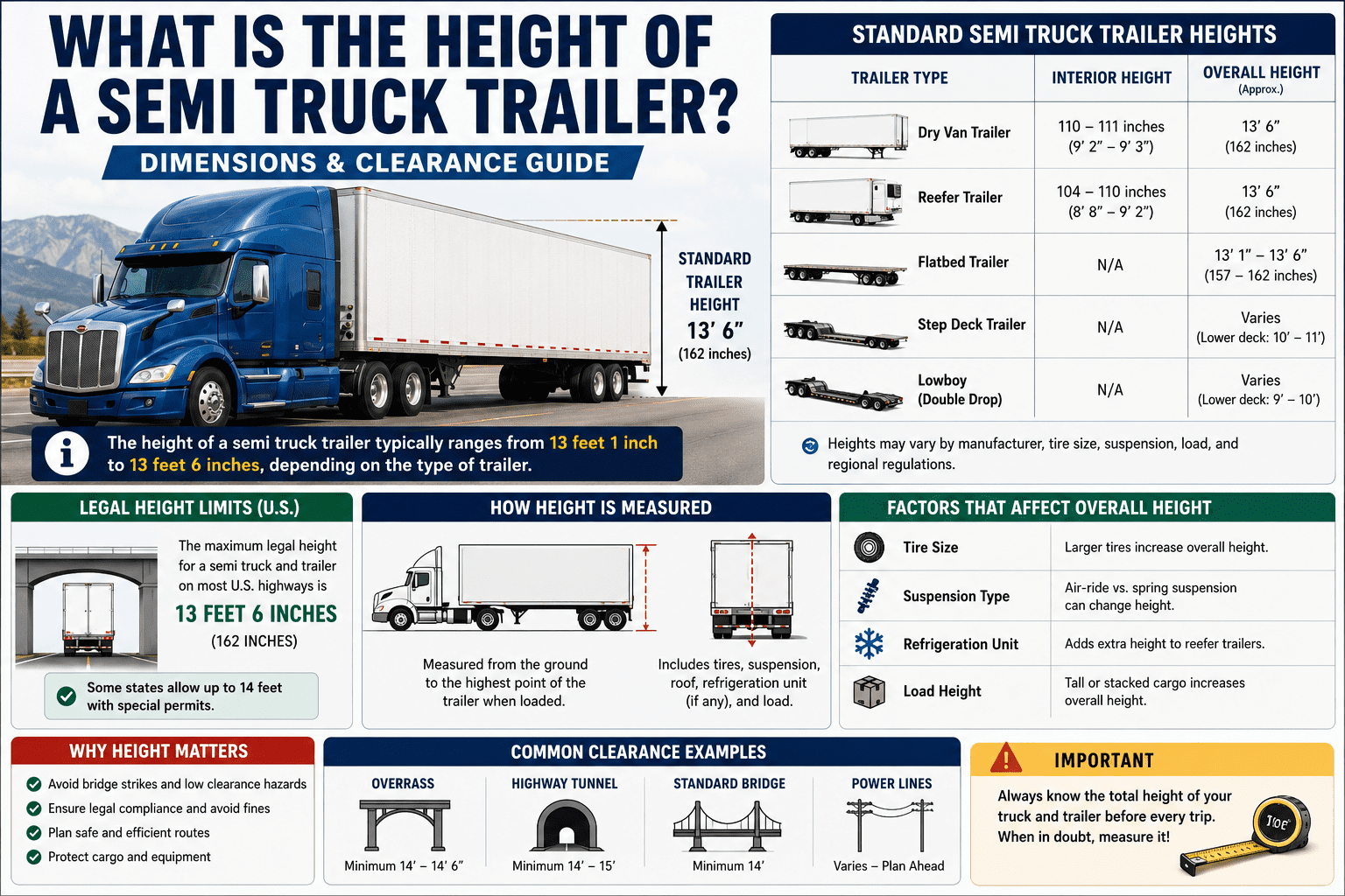 What Is the Height of a Semi Truck Trailer?