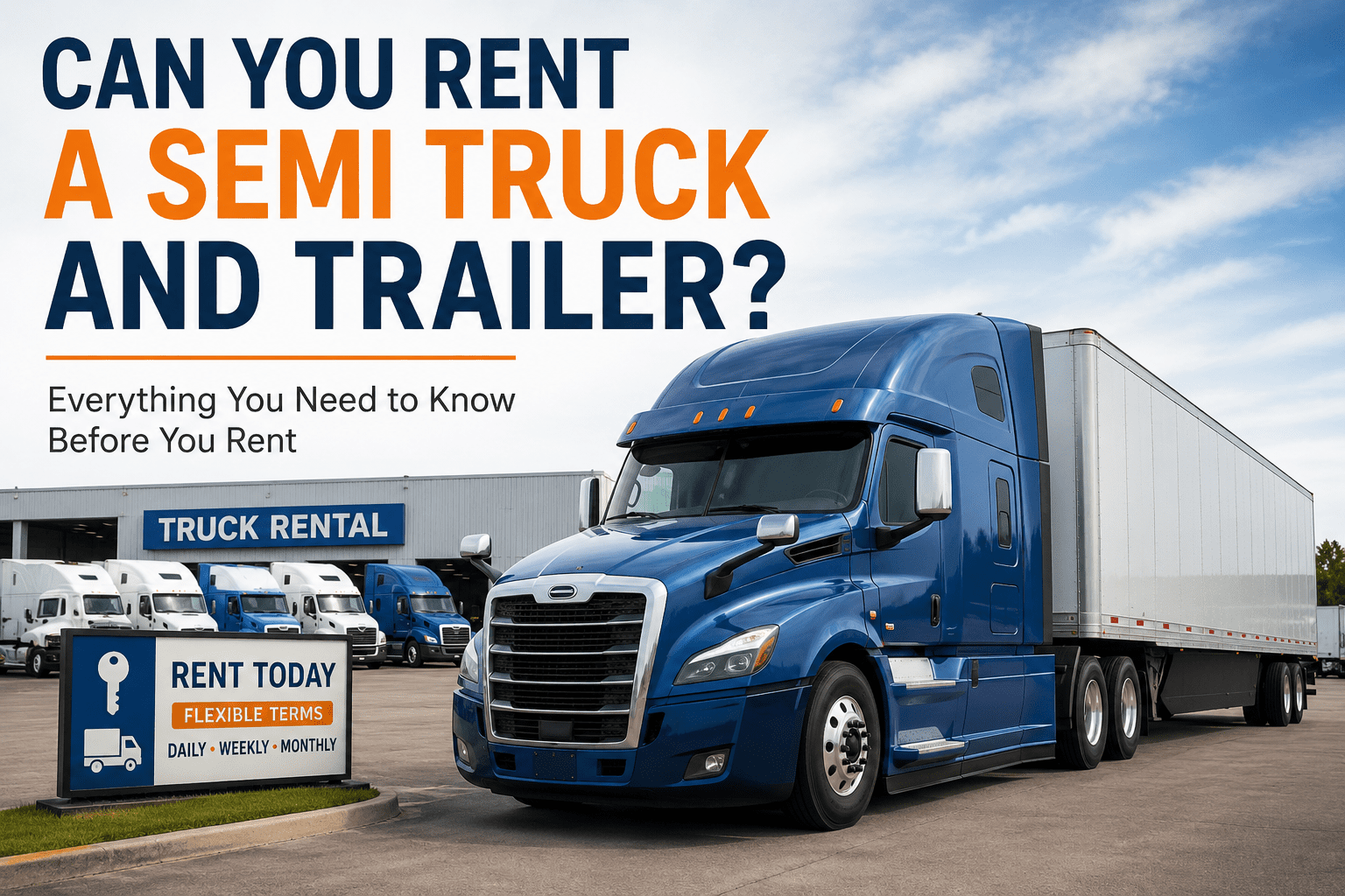 Can You Rent a Semi Truck and Trailer? Complete Rental Guide 2026