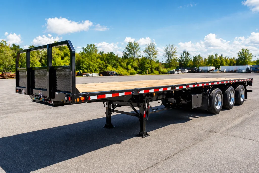 flatbed trailer on road, China